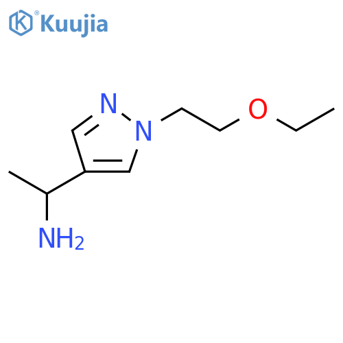 1-[1-(2-ethoxyethyl)-1H-pyrazol-4-yl]ethan-1-amine structure