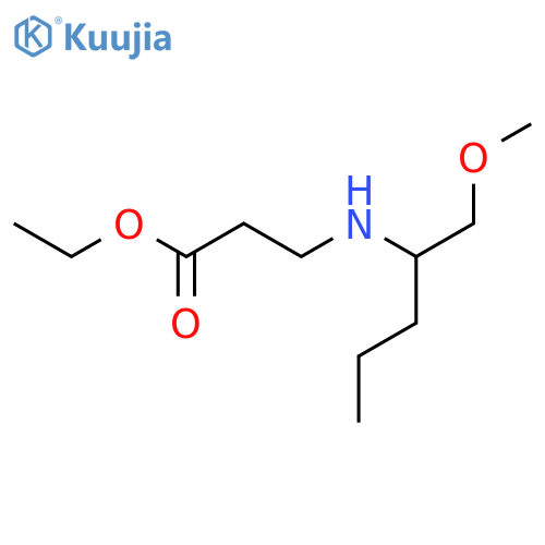 3-(1-methoxymethyl-butylamino)-propionic acid ethyl ester structure
