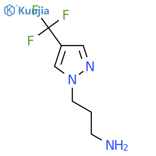 3-4-(trifluoromethyl)-1H-pyrazol-1-ylpropan-1-amine structure