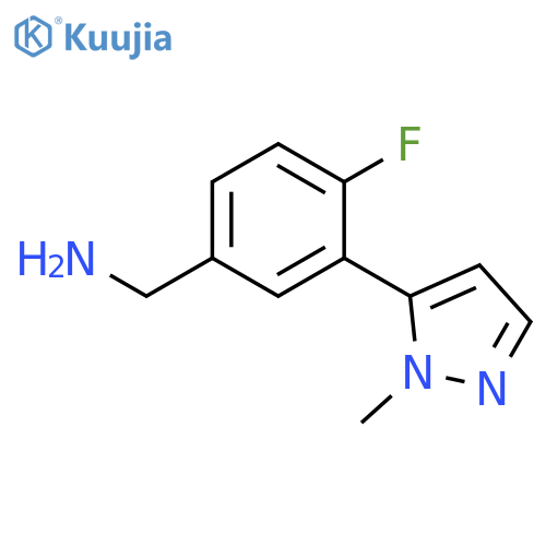 (4-fluoro-3-(1-methyl-1H-pyrazol-5-yl)phenyl)methanamine structure