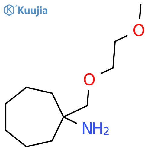 1-(2-methoxyethoxy)methylcycloheptan-1-amine structure