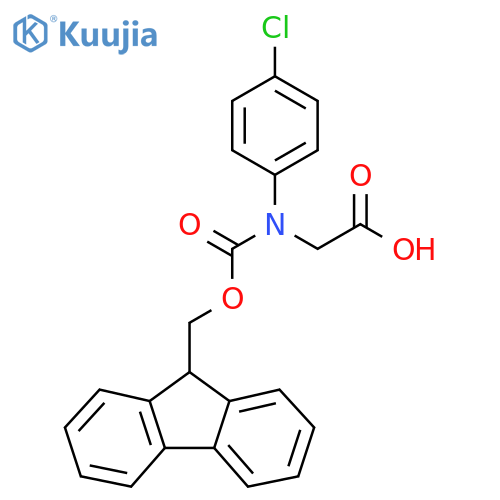 2-(4-chlorophenyl)({(9H-fluoren-9-yl)methoxycarbonyl})aminoacetic acid structure