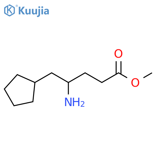 methyl 4-amino-5-cyclopentylpentanoate structure