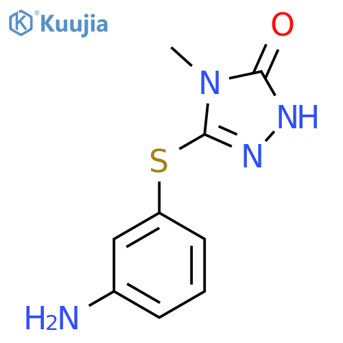 3-[(3-aminophenyl)sulfanyl]-4-methyl-4,5-dihydro-1H-1,2,4-triazol-5-one structure