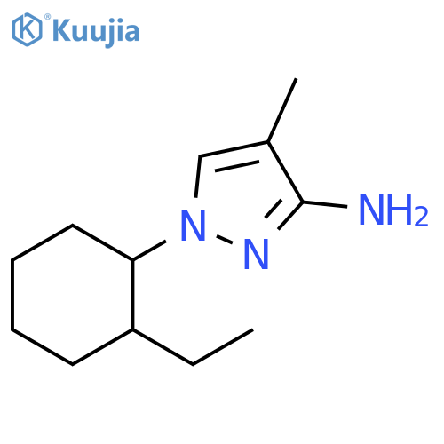 1-(2-ethylcyclohexyl)-4-methyl-1H-pyrazol-3-amine structure