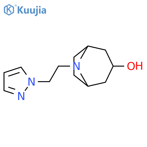 8-[2-(1H-pyrazol-1-yl)ethyl]-8-azabicyclo[3.2.1]octan-3-ol structure