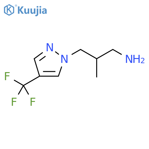 1H-Pyrazole-1-propanamine, β-methyl-4-(trifluoromethyl)- structure
