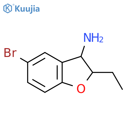 5-Bromo-2-ethyl-2,3-dihydro-1-benzofuran-3-amine structure