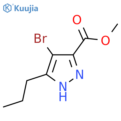 Methyl4-bromo-3-propyl-1H-pyrazole-5-carboxylate structure