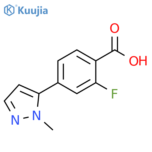 2-fluoro-4-(1-methyl-1H-pyrazol-5-yl)benzoic acid structure