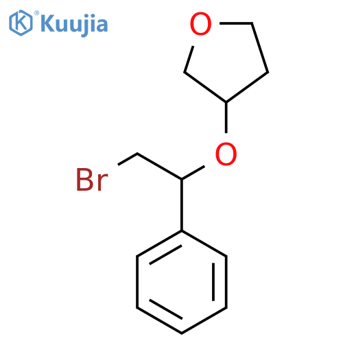 3-(2-bromo-1-phenylethoxy)oxolane structure