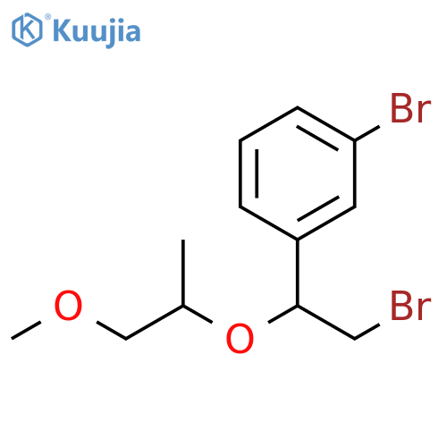 1-bromo-3-{2-bromo-1-(1-methoxypropan-2-yl)oxyethyl}benzene structure