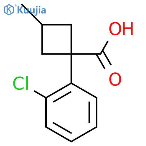1-(2-Chlorophenyl)-3-methylcyclobutane-1-carboxylic acid structure