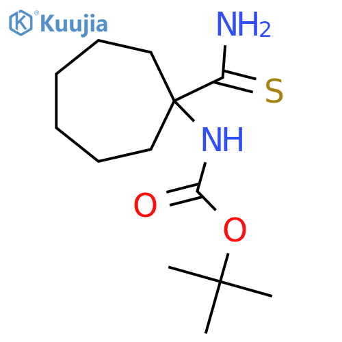 tert-butyl N-(1-carbamothioylcycloheptyl)carbamate structure