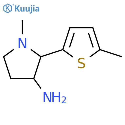 1-methyl-2-(5-methylthiophen-2-yl)pyrrolidin-3-amine structure