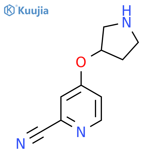 4-(pyrrolidin-3-yloxy)pyridine-2-carbonitrile structure