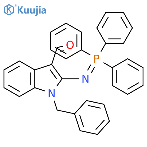 1-(Phenylmethyl)-2-(triphenylphosphoranylidene)amino-1H-indole-3-carboxaldehyde structure