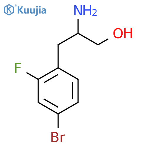 2-amino-3-(4-bromo-2-fluorophenyl)propan-1-ol structure