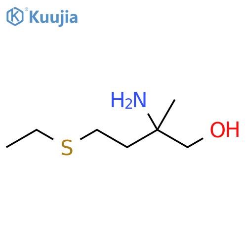 2-amino-4-(ethylsulfanyl)-2-methylbutan-1-ol structure