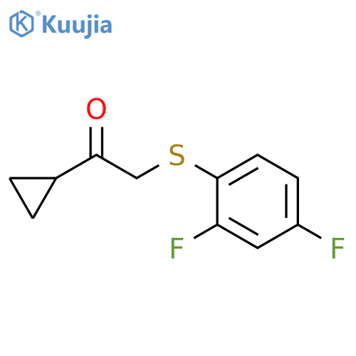 Ethanone, 1-cyclopropyl-2-[(2,4-difluorophenyl)thio]- structure