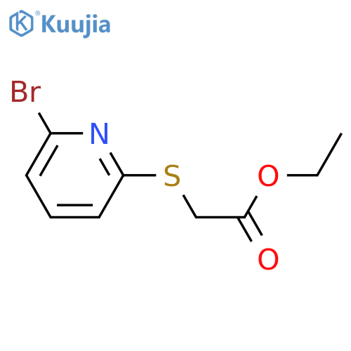ethyl 2-(6-bromopyridin-2-yl)sulfanylacetate structure