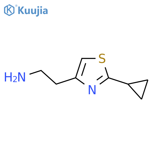 2-(2-Cyclopropyl-1,3-thiazol-4-yl)ethan-1-amine structure