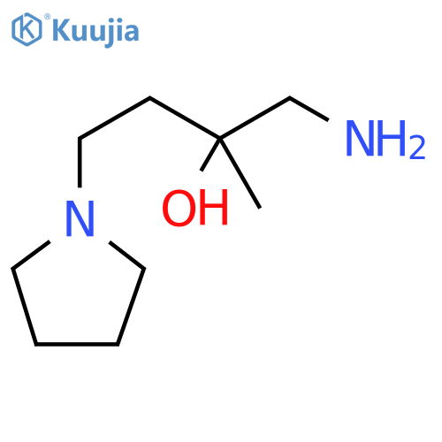 1-amino-2-methyl-4-(pyrrolidin-1-yl)butan-2-ol structure