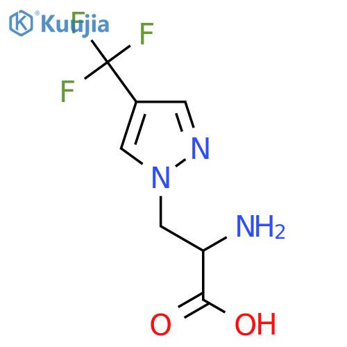 2-amino-3-4-(trifluoromethyl)-1H-pyrazol-1-ylpropanoic acid structure