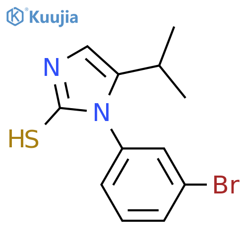 1-(3-bromophenyl)-5-(propan-2-yl)-1H-imidazole-2-thiol structure