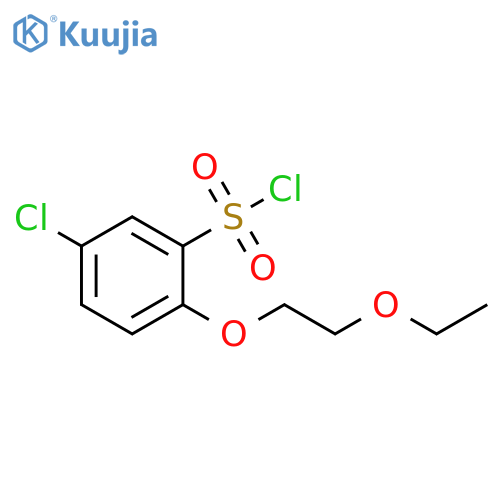 5-chloro-2-(2-ethoxyethoxy)benzene-1-sulfonyl chloride structure