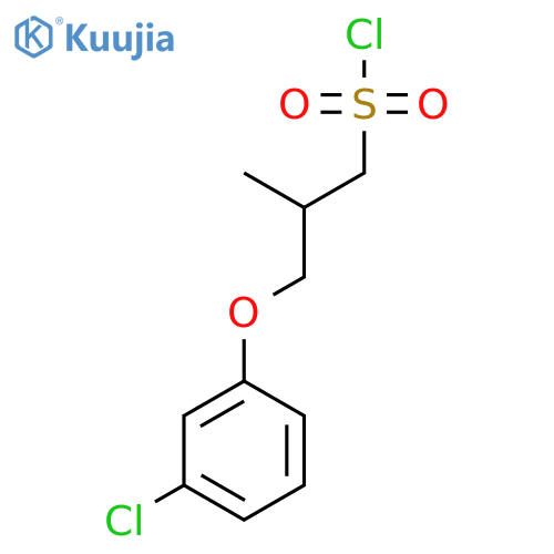 3-(3-chlorophenoxy)-2-methylpropane-1-sulfonyl chloride structure