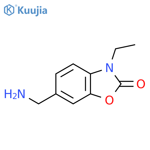 6-(Aminomethyl)-3-ethyl-2,3-dihydro-1,3-benzoxazol-2-one structure