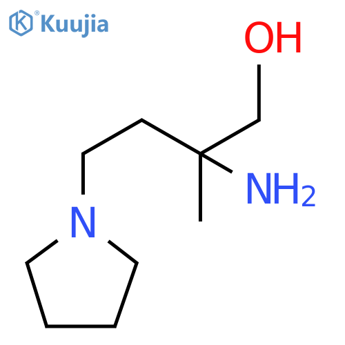 2-amino-2-methyl-4-(pyrrolidin-1-yl)butan-1-ol structure