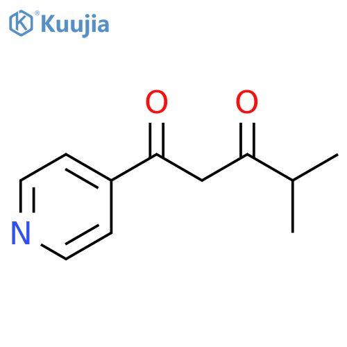 4-methyl-1-(pyridin-4-yl)pentane-1,3-dione structure