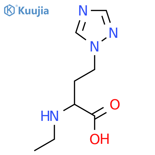 2-(ethylamino)-4-(1H-1,2,4-triazol-1-yl)butanoic acid structure