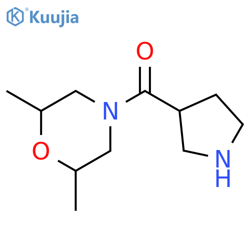 2,6-dimethyl-4-(pyrrolidine-3-carbonyl)morpholine structure