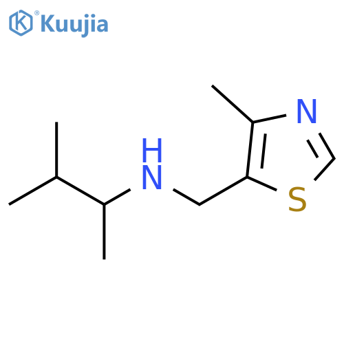 (4-methyl-1,3-thiazol-5-yl)methyl(3-methylbutan-2-yl)amine structure