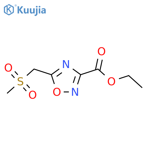 ethyl 5-(methanesulfonylmethyl)-1,2,4-oxadiazole-3-carboxylate structure