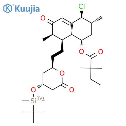 4-tert-Butyldimethylsilyl-5’-chloro-6’-oxo Simvastatin structure