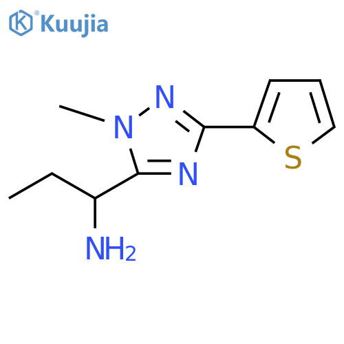 1-1-methyl-3-(thiophen-2-yl)-1H-1,2,4-triazol-5-ylpropan-1-amine structure