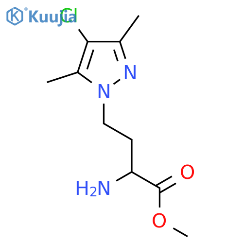 Methyl 2-amino-4-(4-chloro-3,5-dimethyl-1h-pyrazol-1-yl)butanoate structure
