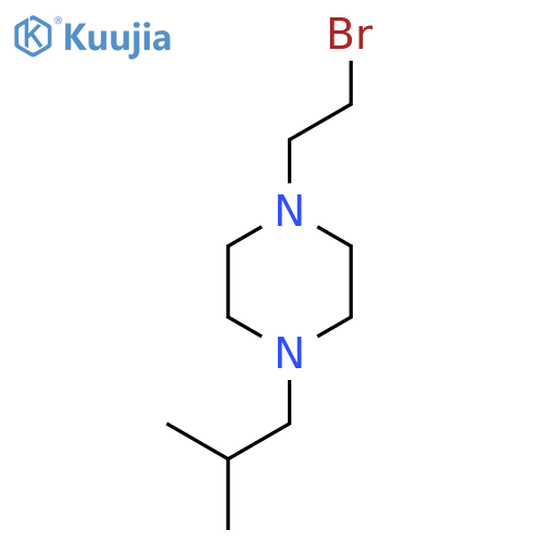 1-(2-Bromoethyl)-4-(2-methylpropyl)piperazine structure