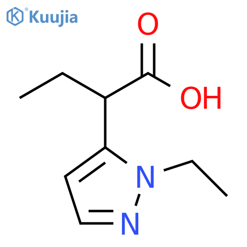 2-(1-ethyl-1H-pyrazol-5-yl)butanoic acid structure