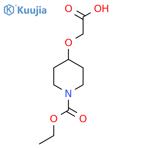 2-{1-(ethoxycarbonyl)piperidin-4-yloxy}acetic acid structure