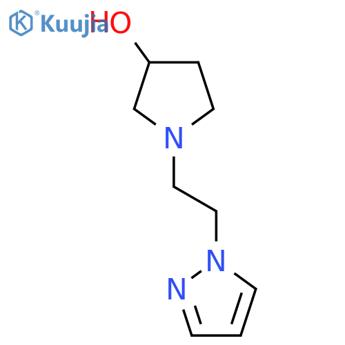 1-2-(1H-pyrazol-1-yl)ethylpyrrolidin-3-ol structure