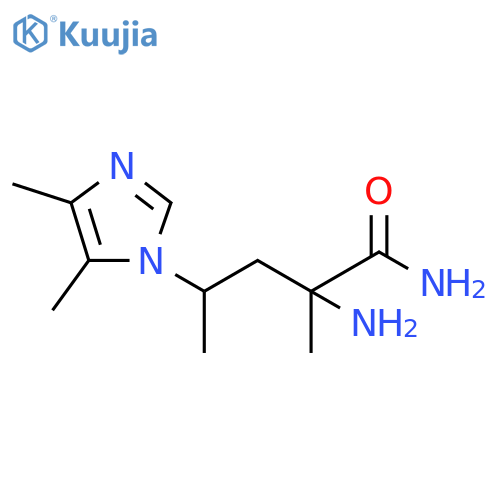 2-amino-4-(4,5-dimethyl-1H-imidazol-1-yl)-2-methylpentanamide structure