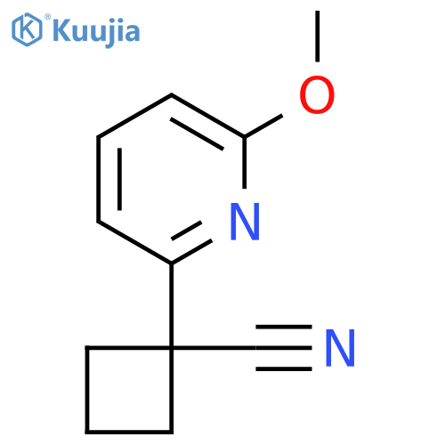 1-(6-methoxypyridin-2-yl)cyclobutane-1-carbonitrile structure