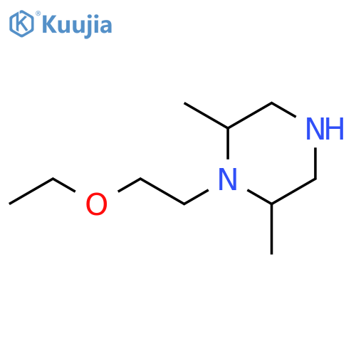 1-(2-ethoxyethyl)-2,6-dimethylpiperazine structure