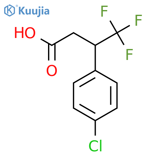 3-(4-Chlorophenyl)-4,4,4-trifluorobutanoic acid structure