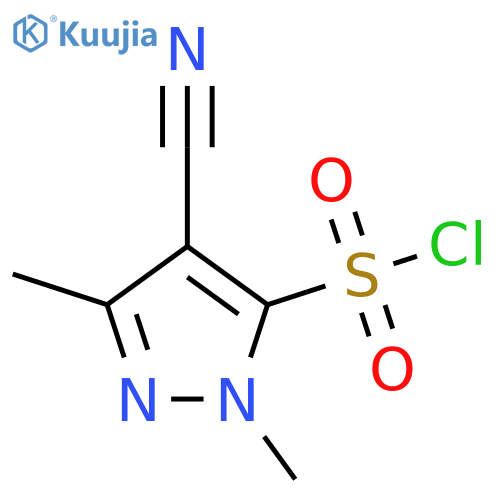 4-CYANO-1,3-DIMETHYL-1H-PYRAZOLE-5-SULFONYL CHLORIDE structure